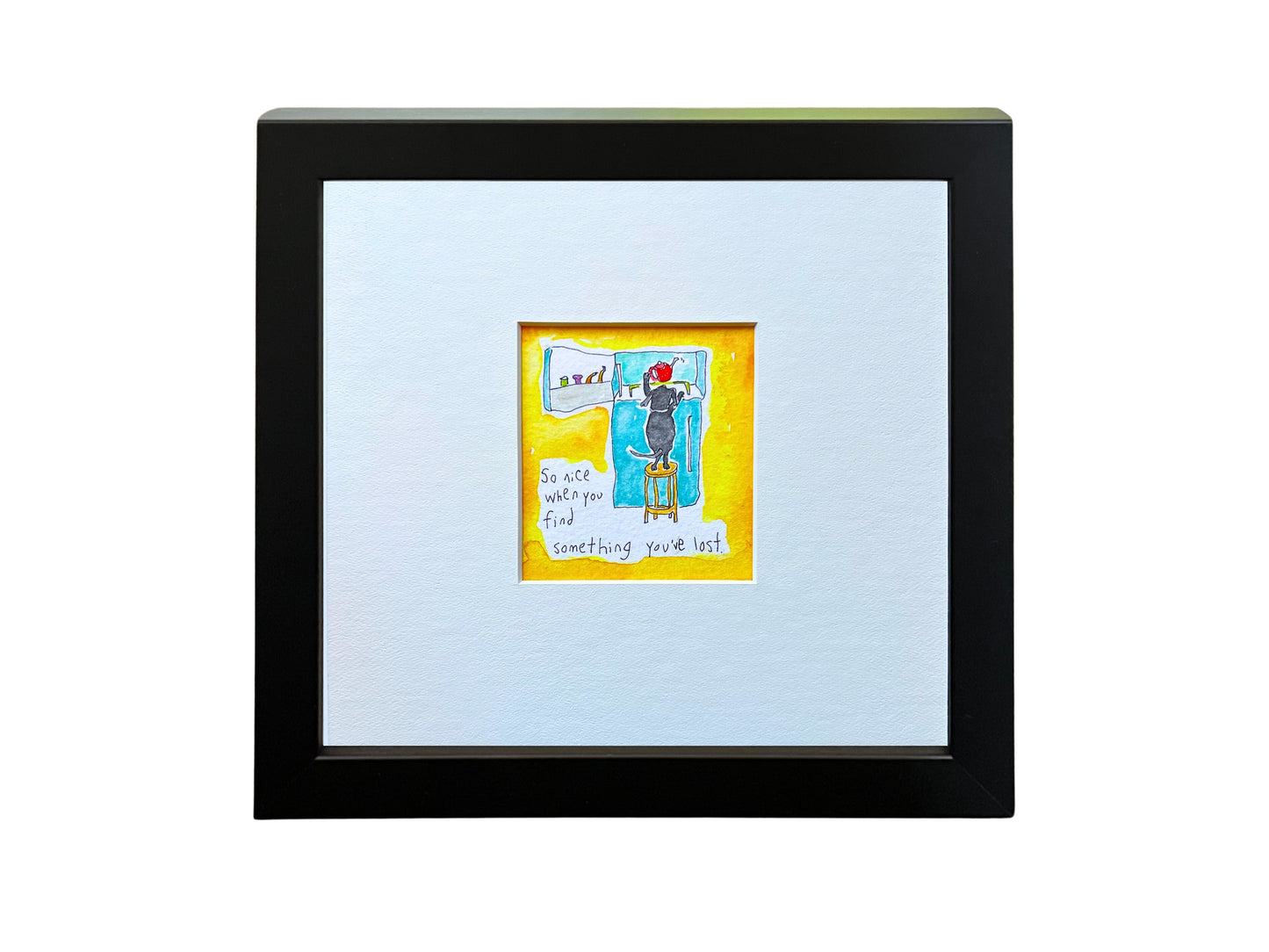 
                  
                    So nice when you find something you've lost (framed watercolour)
                  
                