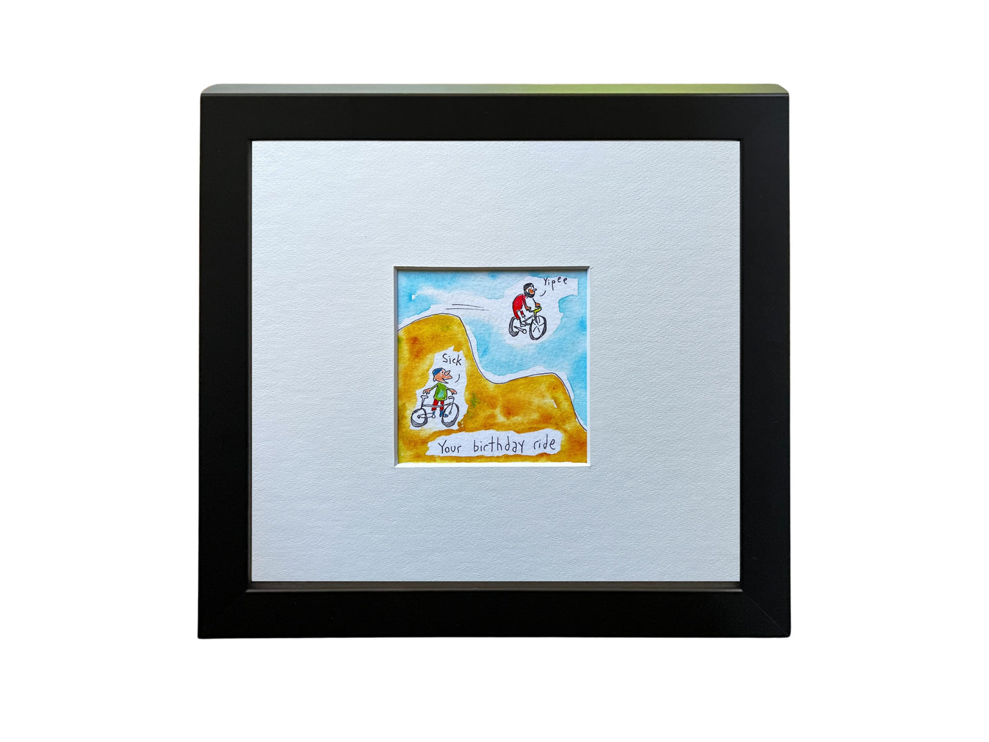 
                  
                    Your birthday ride (framed watercolour)
                  
                