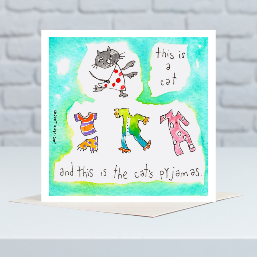 Mini Card - This is a cat and this is the cat's pyjamas