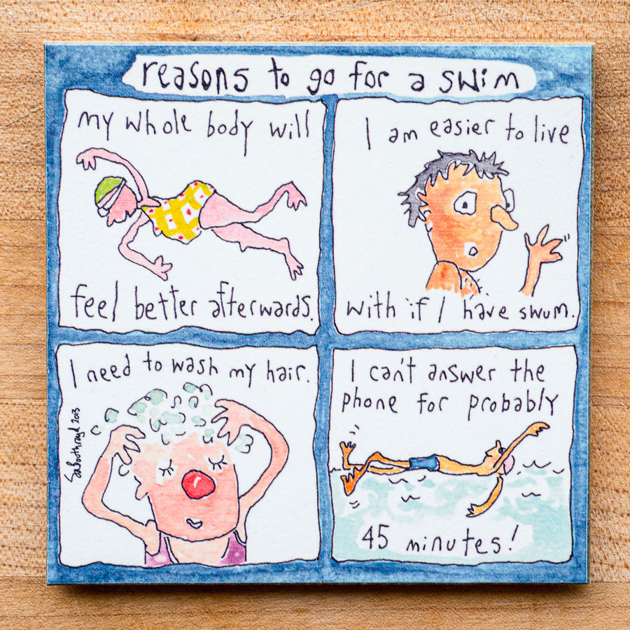 Reasons to go for a swim (English & Français)