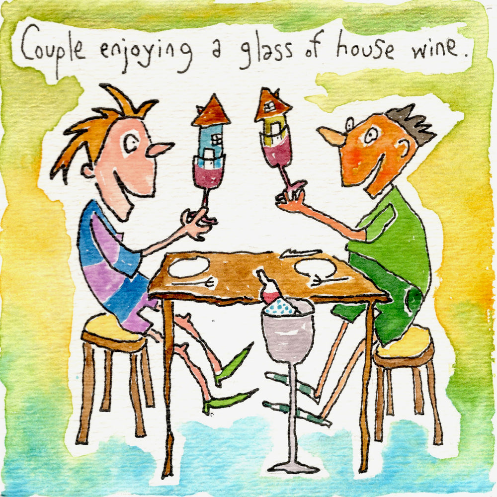 
                  
                    Couple enjoying a glass of house wine
                  
                