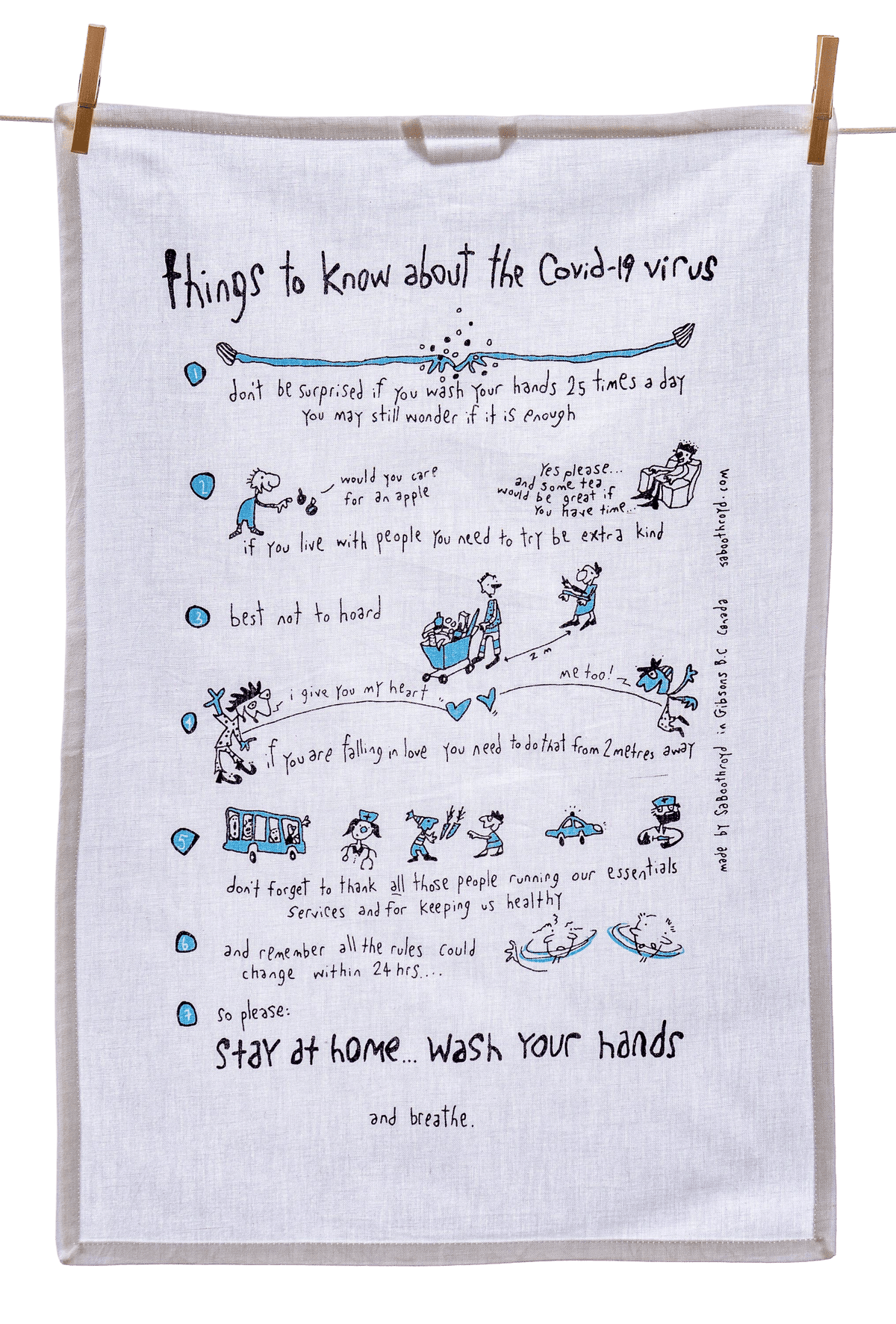 
                  
                    Tea Towel - Things to know about the COVID-19 Virus
                  
                